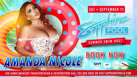 social media super star amanda nicole hosts sapphire dayclub sept 11th