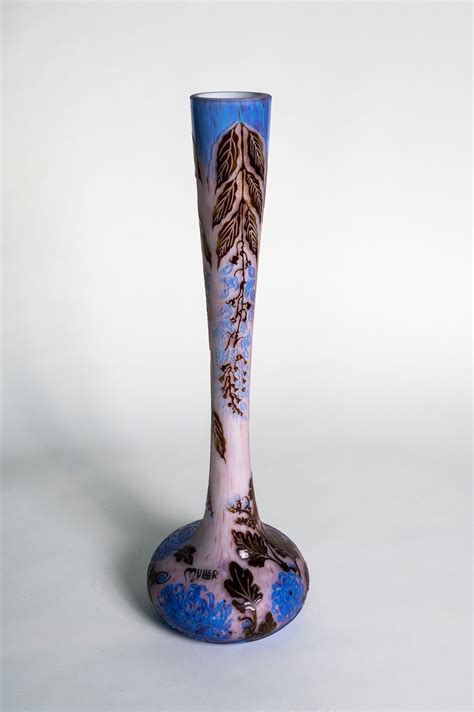 Muller FrÈres ActivitÉ De 1895 Au 1933 Vase Soliflore Art Nouveau