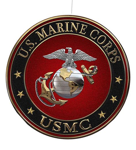 Us Marine Corps Usmc Emblem All Metal Sign 14 Round North Bay Listings