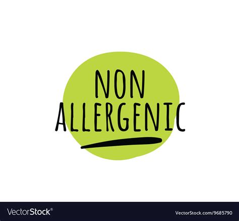 Allergens Free Non Allergenic Labels Royalty Free Vector