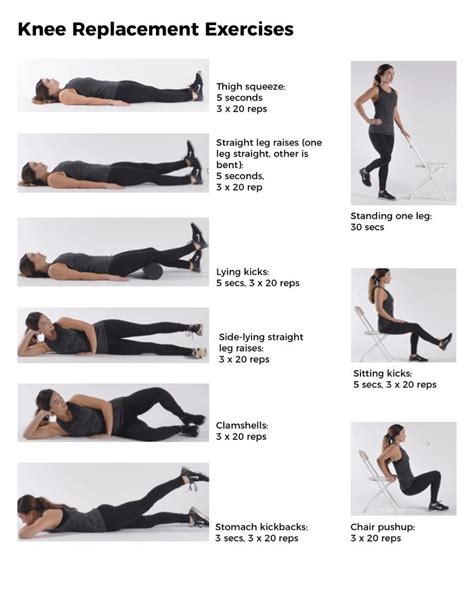 Printable Total Knee Replacement Exercises Pictures Printable Templates