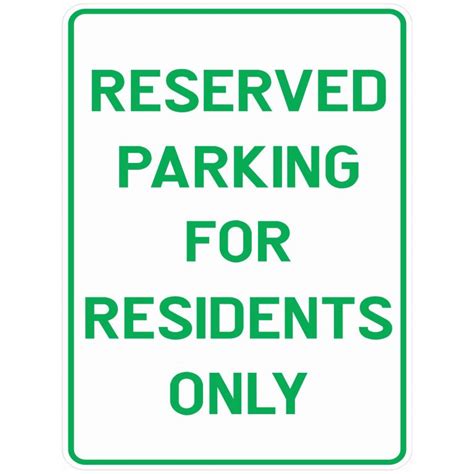 Reserved Parking For Residents Only Discount Safety Signs New Zealand
