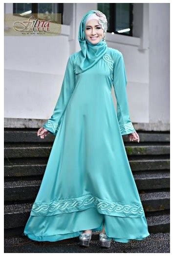 kumpulan model baju muslim gamis modis masa kini bahan sifon terbaru 2017