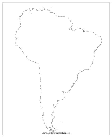 Blank Map Of South America South America Outline Map Pdf