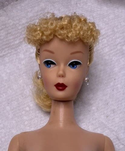 Vintage Ponytail Barbie Blonde Poodle Bang Reproduction Doll Earrings