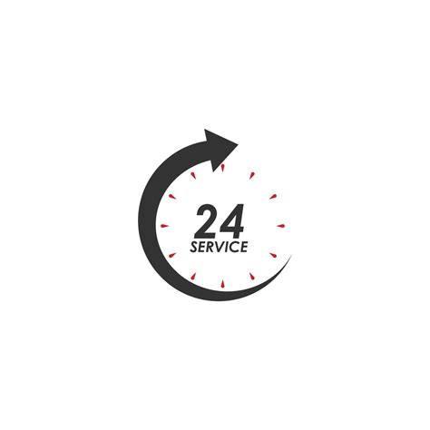 24 Hour Icon Logo Vector Illustration Design 6720499 Vector Art At Vecteezy
