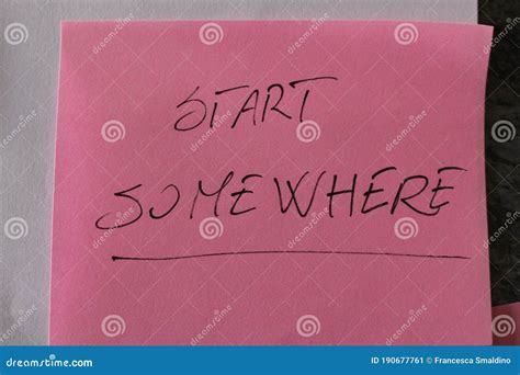 Post It With Motivational Phrases Stock Image Image Of White Colored