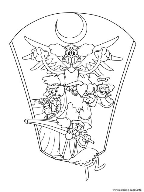 More images for cuphead all bosses coloring pages » Cuphead Angels Coloring Pages Printable
