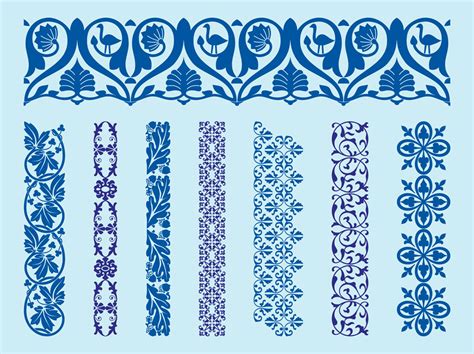 Vintage Borders Set Vector Art And Graphics