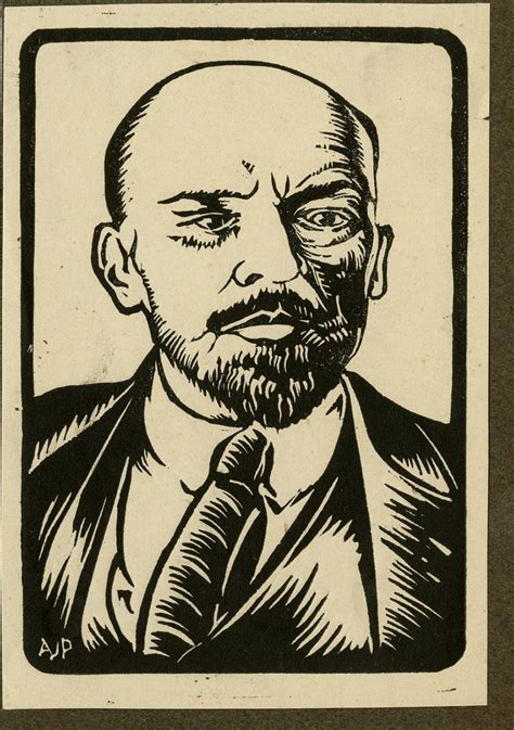 Antique Print Portrait Vladimir Lenin Communist Politician Polman Ca