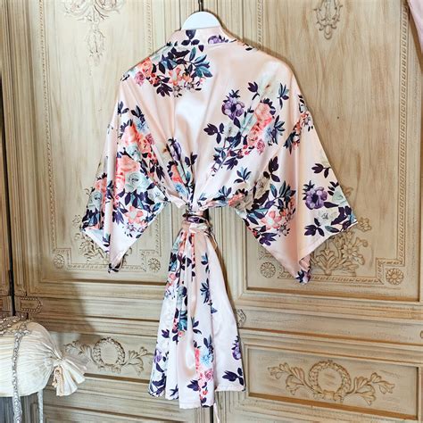 Blush Satin Kimono By Donna Crain