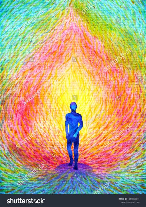 Human And Spirit Powerful Energy Connect To The Universe Power Abstract