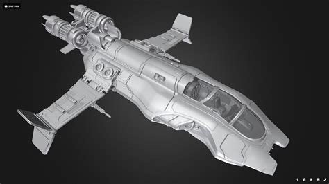 Detailed Sci Fi Spaceship 3d Detailed Cgtrader
