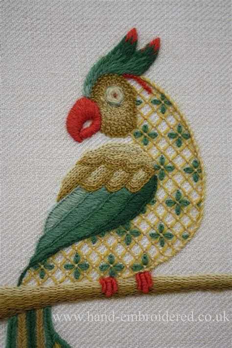 Crewelwork Parrot Crewel Embroidery Patterns Hand Embroidery Designs