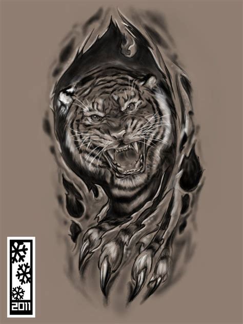 Tigerrr Art By Tylerrthemesmer Head Tattoos Wolf Tattoos