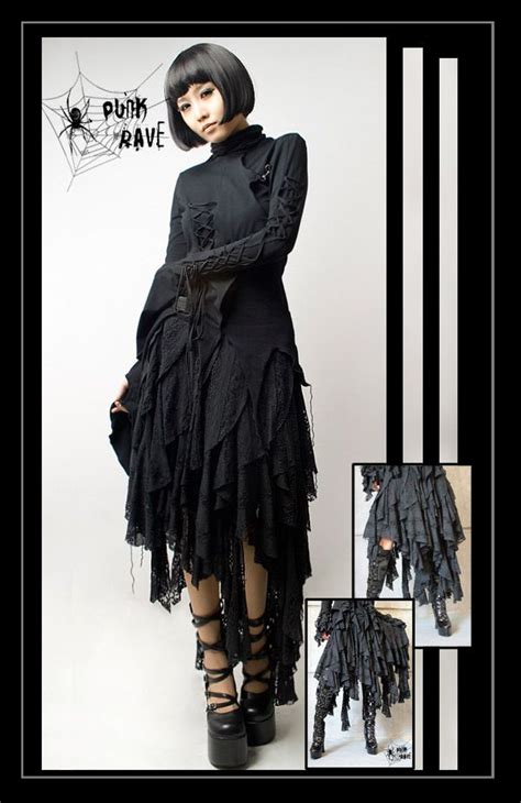 New Punk Rave Gothic Rock Multilevel Ajoure Skirt Q 079 All Stock In Australia Ebay Fashion