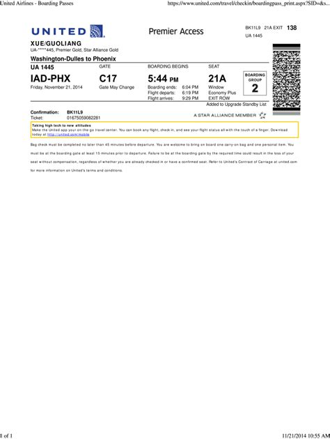 United Airlines Boarding Pass Template Fill And Sign Printable Template Online Us Legal Forms