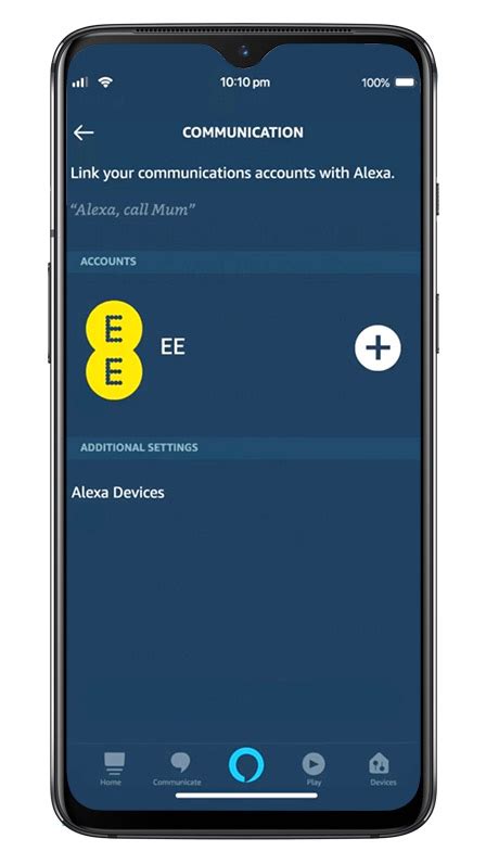 Tap the devices icon, then the + symbol. Making calls with Alexa | EE