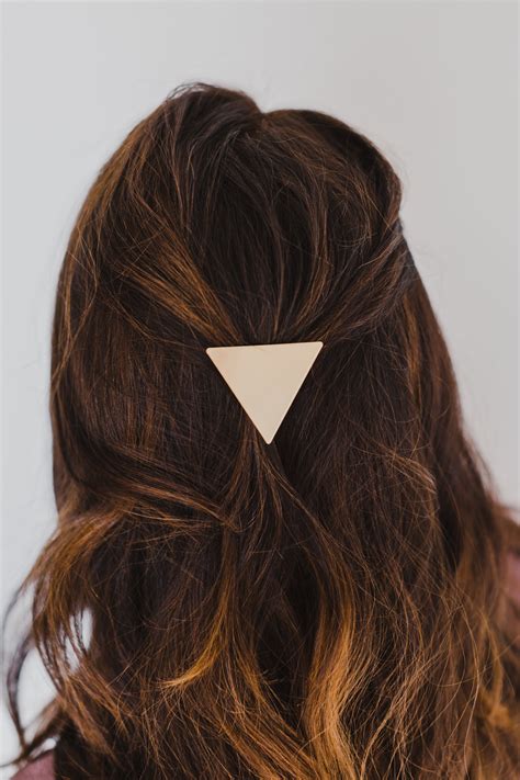 Goldener Haarclip Dreieckig Gold Dreieck Clip Haarspange Zink