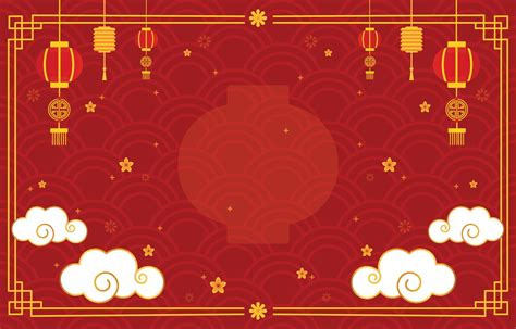 Chinese New Year Background With Lantern Decoration 4552971 Vector Art