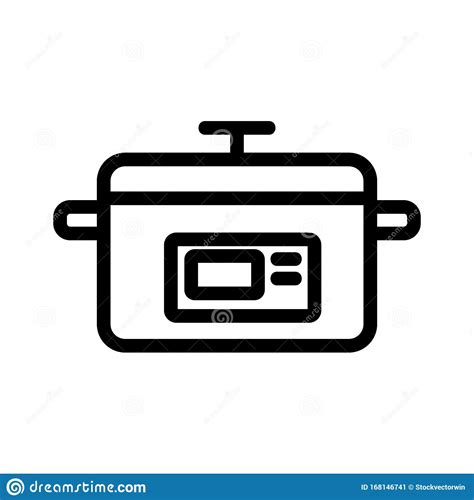 Similar to the low setting on the slow cooker. Slow Cooker Icon Vector. Isolated Contour Symbol ...
