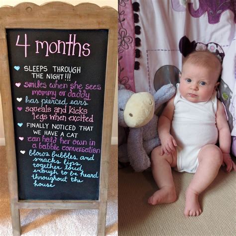 Pin By Jeri Taylor Mcdonald On Baby Chalkboard Ideas Baby Month