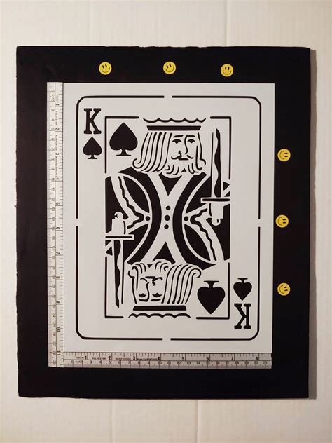King Of Spades Playing Card Stencil My Custom Stencils Shop Online