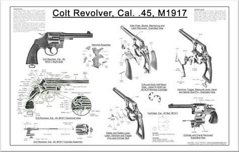 Colt Revolver Cal 45 M1917 Revolver Colt Blueprints