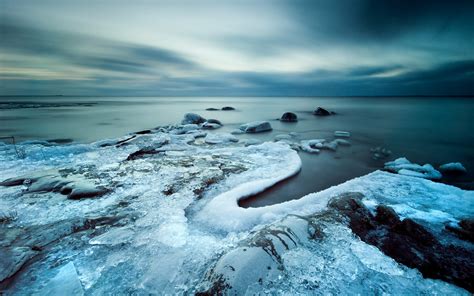 Wallpaper Sea Water Rock Nature Shore Reflection Ice Coast