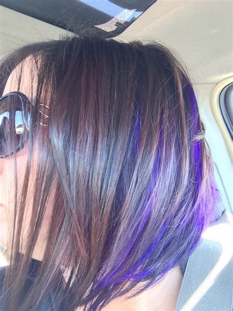 Peek a boo highlights ideas. dark brown hair with purple peekaboos - Google Search ...