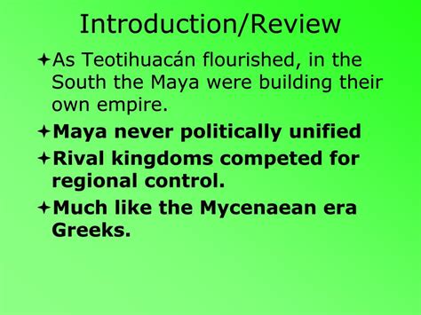 Ppt Chapter 122 Classic Period Mesoamerica The Maya Powerpoint