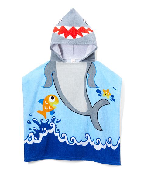 Wholesale Hooded Pool Towel Poncho Baby Shark Head Sku 2332101