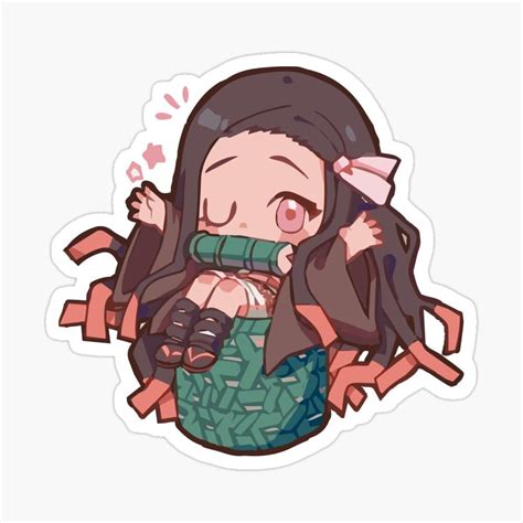 The wind's telltale signs illustration. Pegatina brillante 'Chibi Nezuko' de MangaChibi en 2020 ...