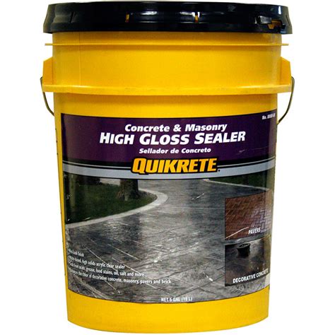 Stonetech high gloss finishing stone, tile and grout sealer comes to protects and transforms the surface with a high shine finish. Quikrete High Gloss Sealer wet look 5 gal