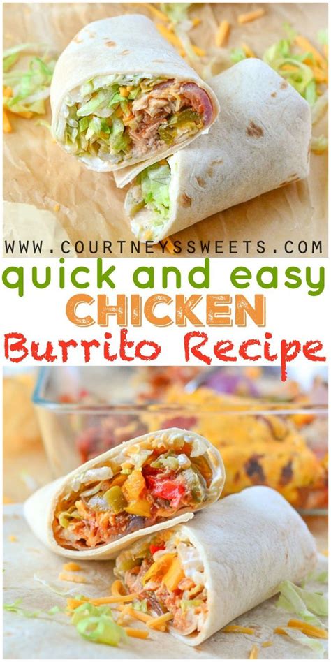 Meanwhile, heat the olive oil in a skillet and add the onions; Our Chicken Burrito Recipe is super easy to make and it's ...