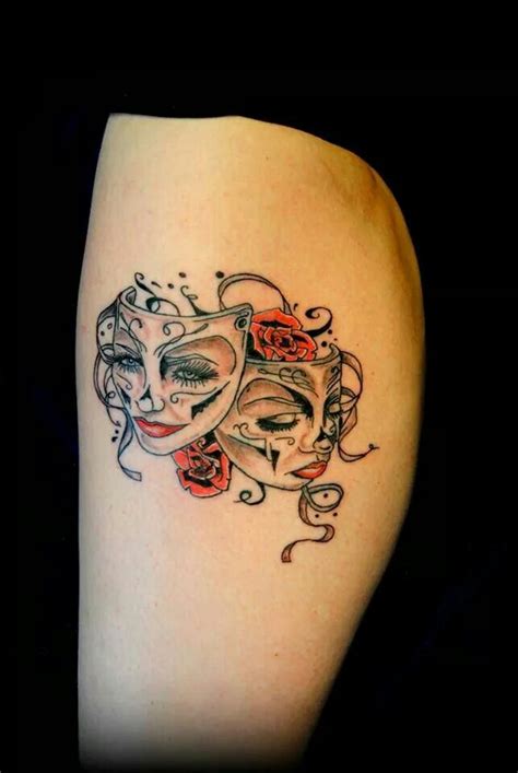 A Better Picture Of My New Tattoo So Proud Of My Theatre Masks
