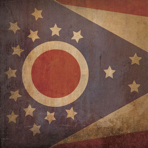 Ohio Flag 12w X 12h Paper Print Wood Flags Touch Of Modern