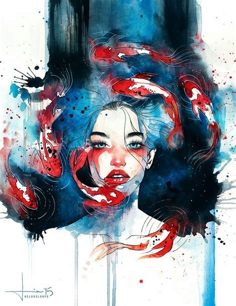 Abstract Watercolor Girl Image 3745750 By Ksenial On