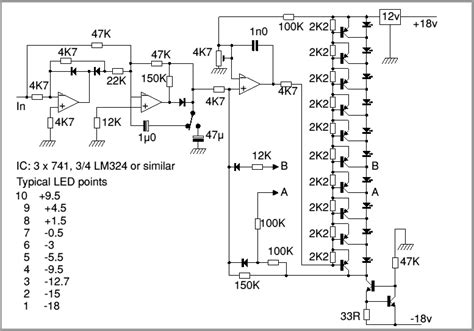 Vu meter circuit lm324 op amp based on this circuit a lot of books on the site saw ready vu meter integrated when there is much interest repellent meter prepare the project in two stereo operation with all leds illuminated circuit 12v 2.5 amps draws out … vu meter circuit diagram 12v dc. 4QD-TEC: Audio LED VU meter