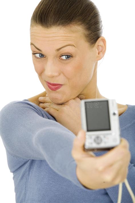 Young Brunette Woman Taking A Selfie Stock Image Image Of Beautiful