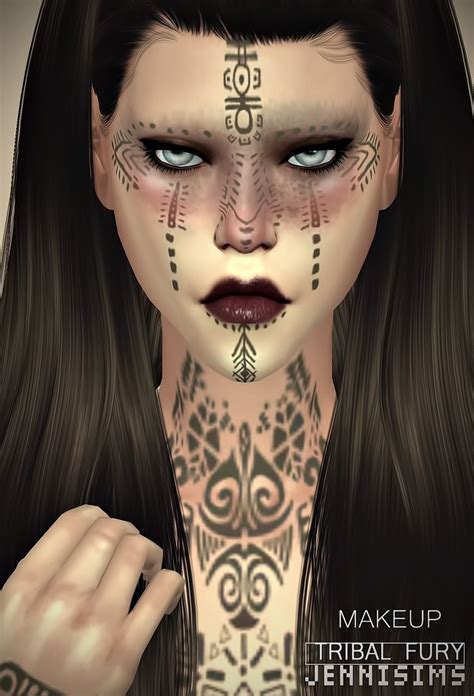 Tribal Fury Makeup Sims 4 Tattoos Makeup Tattoos Sims 4 Collections
