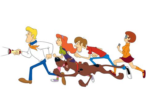 Hanna Barbera Whole Scooby Doo Gang Running Original