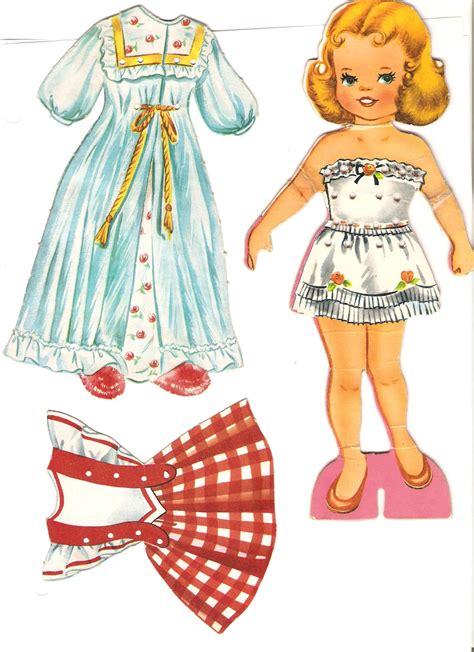 Miss Missy Paper Dolls Dolls With Lace On Clothes Set 2