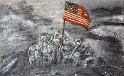 Iwo Jima Painting From A Different Perspective On The Island After The