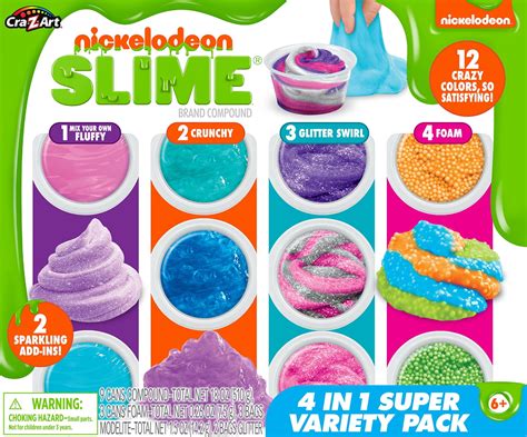 Cra Z Art Nickelodeon Slime 4 In 1 Super Variety Pack