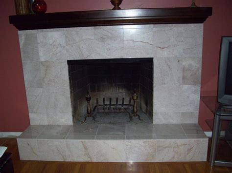 Fireplace: Pretty Refacing Brick Fireplace With Stone ...