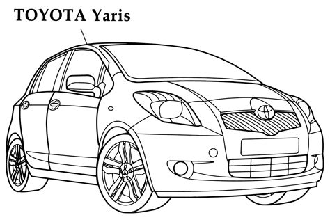 Toyota Yaris Disegni Da Colorare Disegni Da Colorare Stampabili Gratuiti