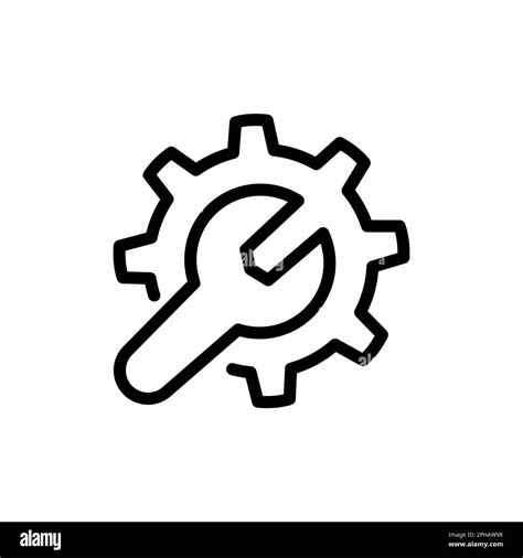 Maintenance Icon Web Setting Outline Style Service Tools With Gear
