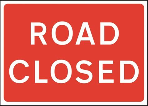 Road Closed Sign Stocksigns Construction Temporary Signs