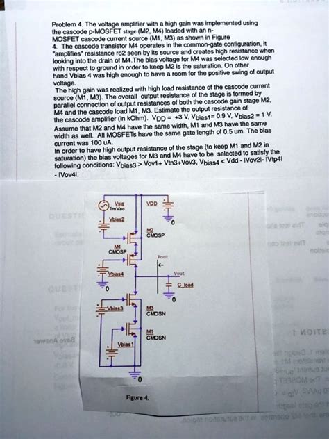 SOLVED Problem 4 The Voltage Amplifier With A High Gain Was